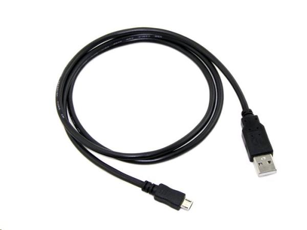 Kábel C-TECH USB 2.0 AM/ Micro, 1m, čierny