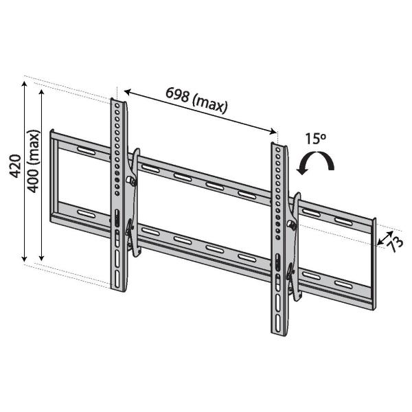 TB TV wall mount TB-751 až 80", 35kg max VESA 600x400 