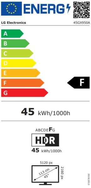 LG UltraGear/ 45GX950A-B/ 44, 5"/ OLED/ wUHD/ 165Hz/ 0, 03ms/ Čierna/ 2R 