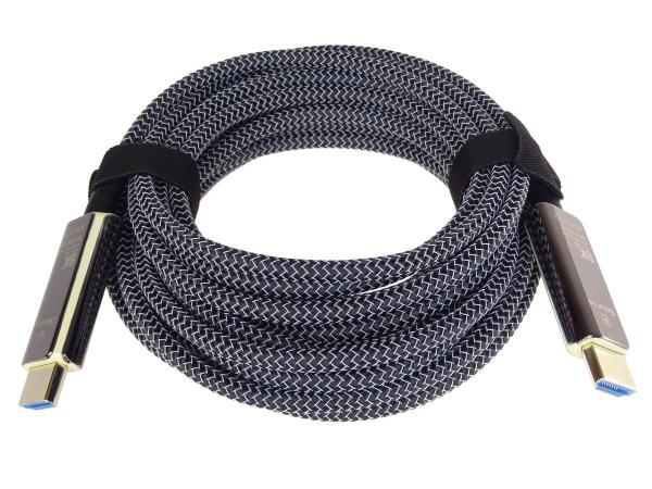 PremiumCord Ultra High Speed HDMI 2.1 optický fiber kábel 8K @ 60Hz, pozlátené 50m 