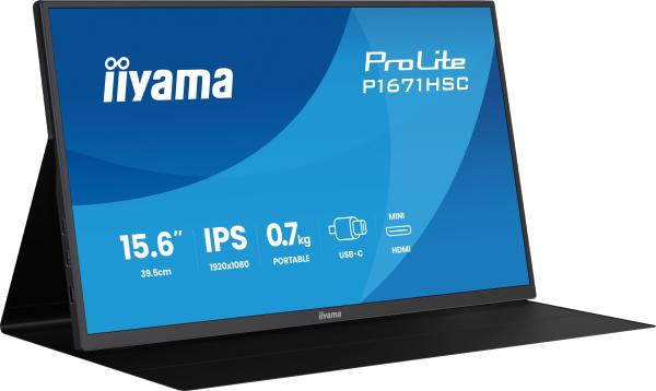 iiyama ProLite/ P1671HSC-B1/ 15, 6"/ IPS/ FHD/ 60Hz/ 3ms/ Čierna/ 3R 
