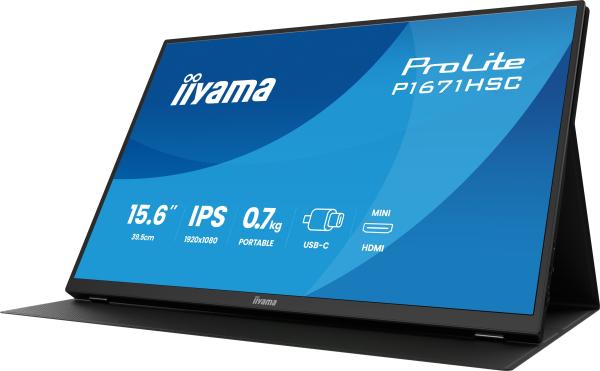 iiyama ProLite/ P1671HSC-B1/ 15, 6"/ IPS/ FHD/ 60Hz/ 3ms/ Čierna/ 3R 