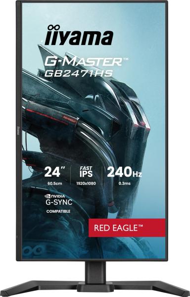 iiyama G-Master/ GB2471HS-B1/ 23, 8"/ IPS/ FHD/ 240Hz/ 0, 3ms/ Čierna/ 3R 