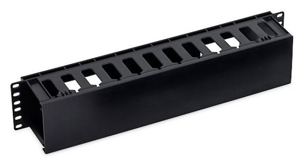 19" vyväzovací panel 2U plastový RAL9005