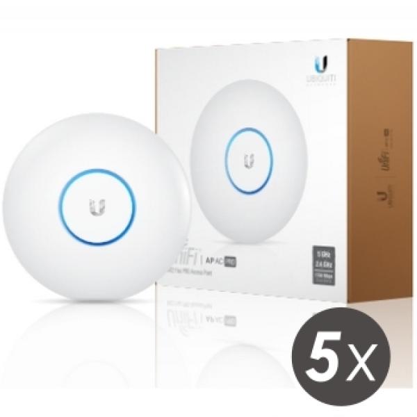 Ubiquiti UAP-AC-PRO-5 - UniFi AP AC PRO 2, 4GHz/ 5GHz 5pck, PoE nie je súčasťou balenia