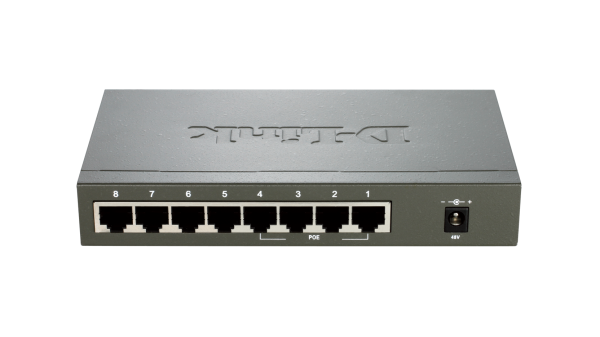 D-Link DES-1008PA 8x10/ 100 Desktop Switch, 4xPoE 