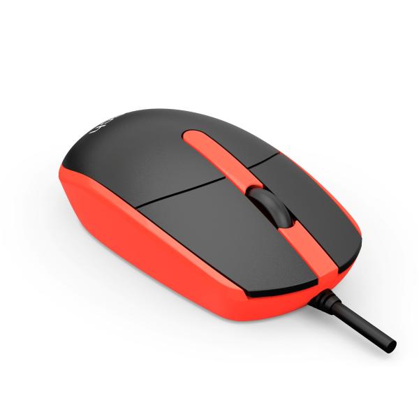 Myš C-TECH WM-10, čiernočervená, USB 