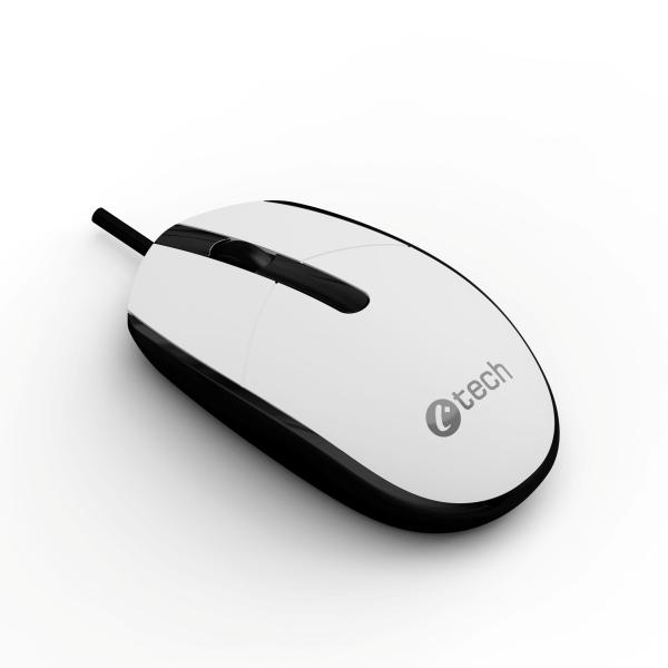 Myš C-TECH WM-10, čiernobiela, USB 