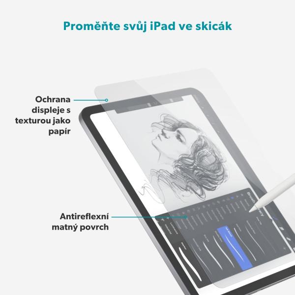 Epico Paper Texture Glass Screen Protector iPad 10, 9 "/ 11" (A16) s aplikátorom 