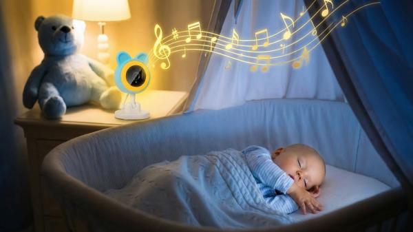 EVOLVEO Baby Monitor N35, detská pestúnka s kamerou, VOX, teplomer, nočné videnie, RGB svetlo, Ružová 