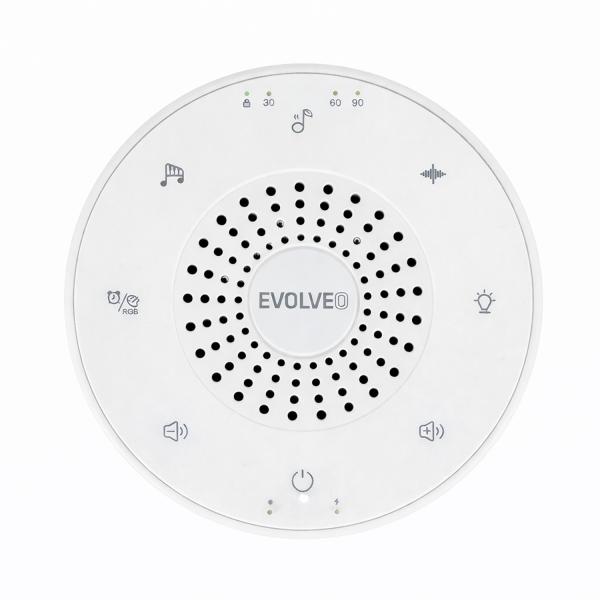 EVOLVEO Nubiloo – uspávací modul s bielym šumom, uspávankami a farebným svetlom na dobrú noc 