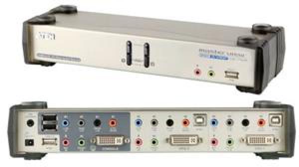 ATEN KVMP DVI USB, hub, aud. 7.1 aud., podpora 3D