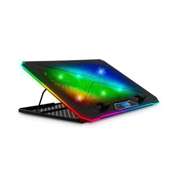 EVOLVEO Ania 9RGB, chladiaca podložka pod notebook, 6x ventilátor, RGB podsvietenie ventilátorov a obvod 