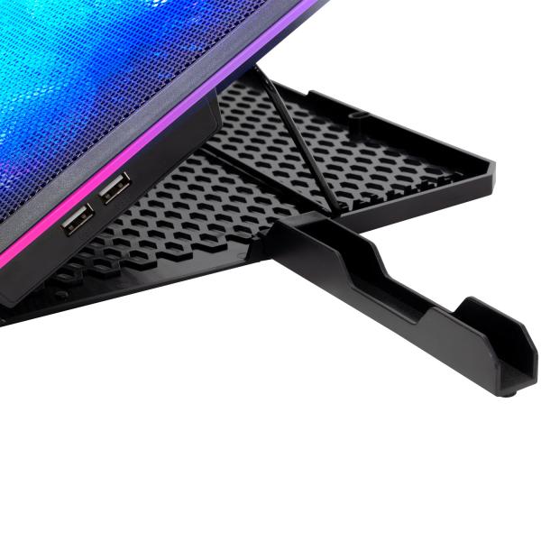 EVOLVEO Ania 9RGB, chladiaca podložka pod notebook, 6x ventilátor, RGB podsvietenie ventilátorov a obvod 