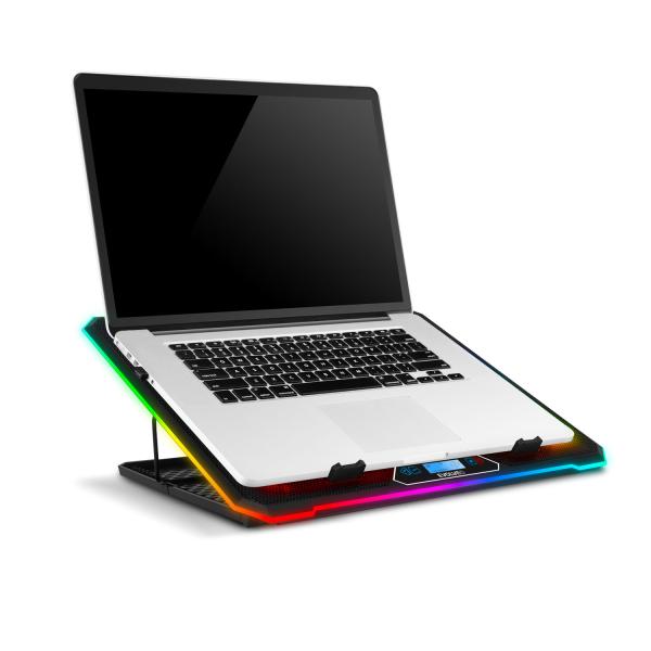 EVOLVEO Ania 9RGB, chladiaca podložka pod notebook, 6x ventilátor, RGB podsvietenie ventilátorov a obvod 