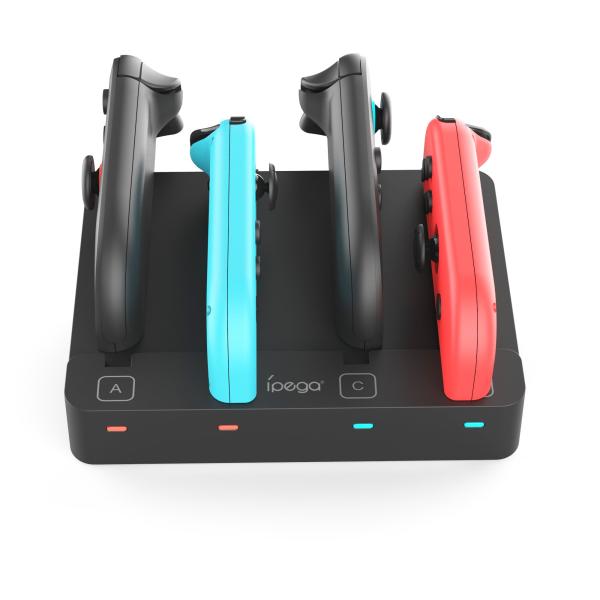 iPega SW2081 Nabíjacia Stanica pre JoyCon Ovládače Nintendo Switch 1/ 2 Black 