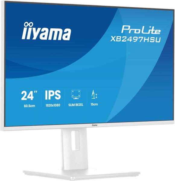 iiyama ProLite/ XB2497HSU-W1/ 23, 8"/ IPS/ FHD/ 120Hz/ 4ms/ Biela/ 5R 