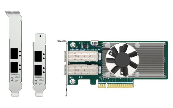 QNAP QXG-25G2SF-BCM Dual port na 25GbE Network adaptér; 2 x SFP28; Broadcom 57504 controller 