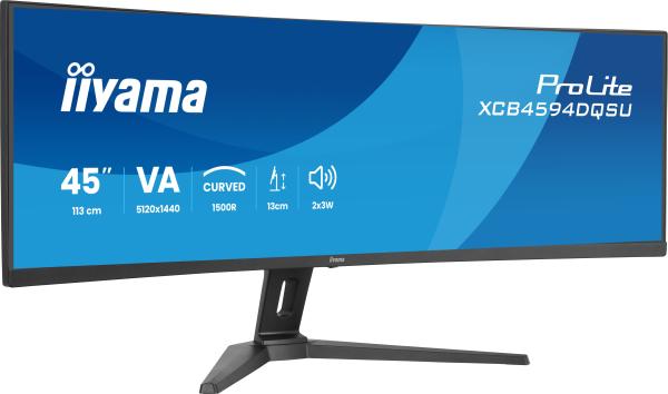 iiyama ProLite/ XCB4594DQSU-B1/ 44, 5"/ VA/ DQHD/ 75Hz/ 2ms/ Čierna/ 3R 
