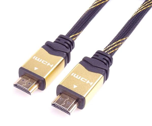 PremiumCord dizajnový HDMI 2.0 kábel, pozlátené konektory, 3m