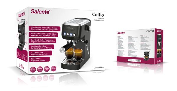 Salente Coffio, pákový kávovar, black-anthracite 