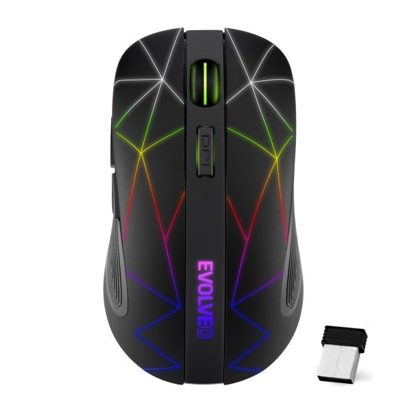 EVOLVEO WM430/ Herná/ Optická/ 1 600 DPI/ Bezdrôtová USB/ Čierna 