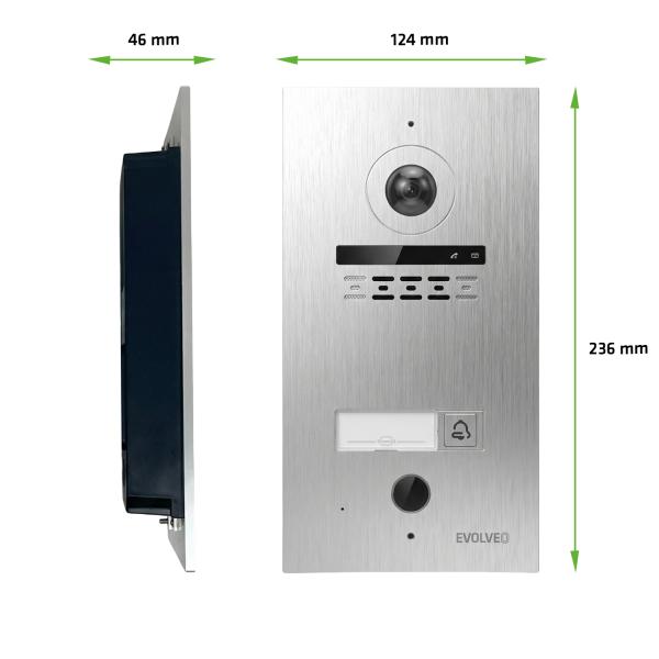 EVOLVEO DoorPhone ID-1, 2-drôtový videotelefón s RFID, odtlačkom prsta a podporou ONVIF kamier 