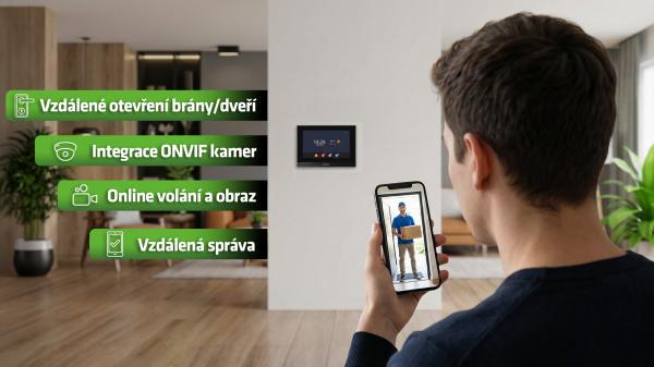 EVOLVEO DoorPhone ID-2, 2-drôtový videotelefón pre dva byty s RFID, odtlačkom prsta a podporou ONVIF ka 