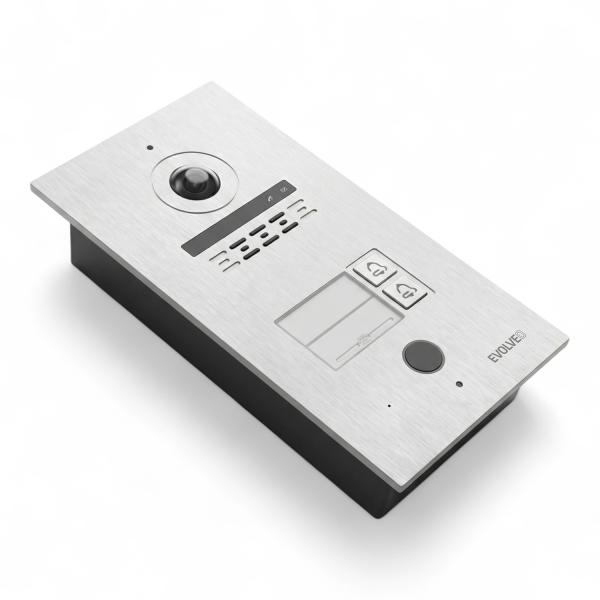EVOLVEO DoorPhone ID-2, 2-drôtový videotelefón pre dva byty s RFID, odtlačkom prsta a podporou ONVIF ka 