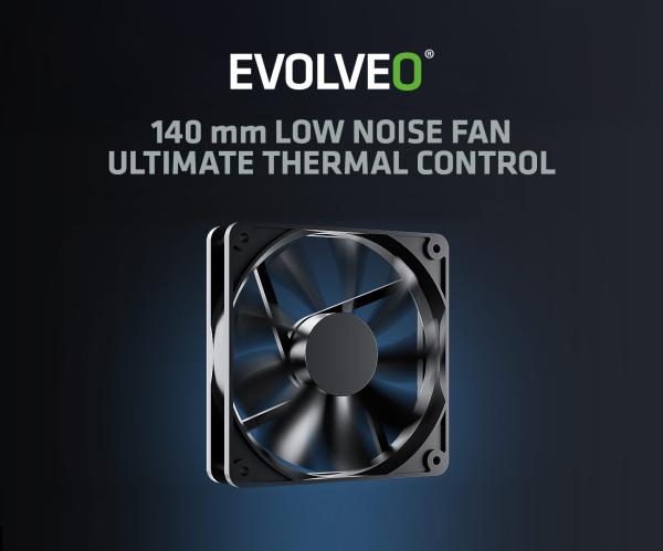 EVOLVEO G650, zdroj 650W, ATX3.1, 14cm, aPFC, 80 + GOLD, 3YRW 