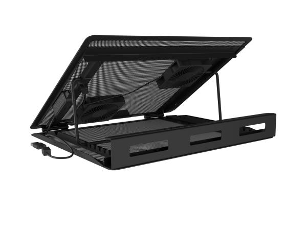 Stojan pod notebook Natec TERN 2 PLUS, 12, 1-17, 3", 2 ventilátory 
