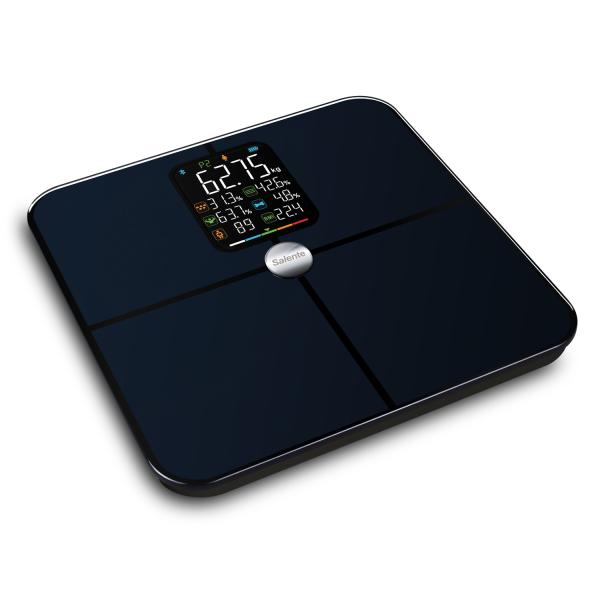 Salente BodyFit, múdra osobná diagnostická fitness váha, Bluetooth, čierna 