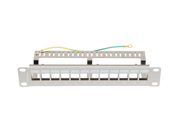 LANBERG PATCH PANEL 12 PORTOV 1U 10" FTP PRO MODULY KEYSTONE ŠEDÝ V2 