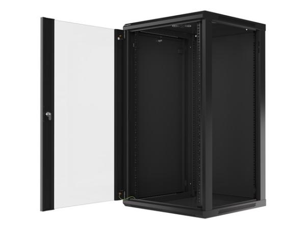 LANBERG 19" RACKOVÁ SKRIŇA PRO MONTÁŽ NA STENU 22U/ 600X600 (FLAT PACK) ČIERNA V2 