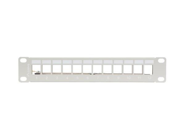 LANBERG PATCH PANEL 12 PORTOV 1U 10" FTP PRO MODULY KEYSTONE ŠEDÝ V2 