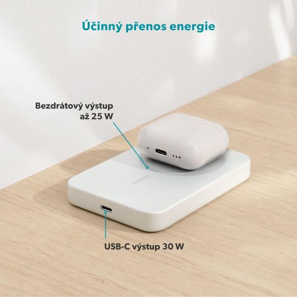 Epico Qi2 25W 10000mAh Mag+ powerbanka EM75 - strieborná 