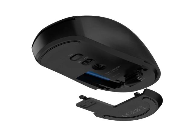 Laserová bezdrôtová myš Natec HAWK 2/ Kancelárska/ Laserová/ 3 200 DPI/ Bezdrôtové USB/ Čierna 