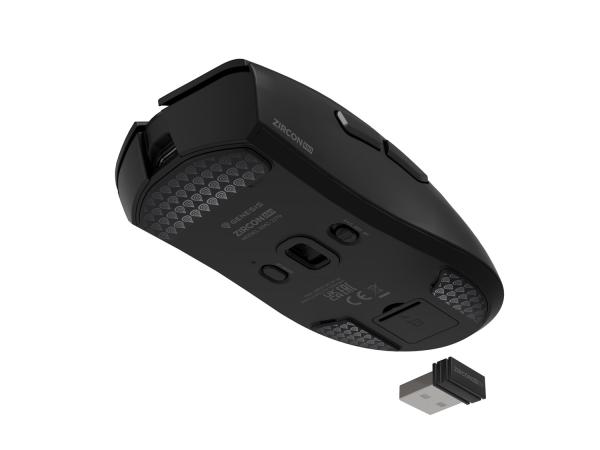 Herná bezdrôtová myš Genesis ZIRCON 880/ Herná/ Optická/ 12 000 DPI/ USB+BT/ Čierna 