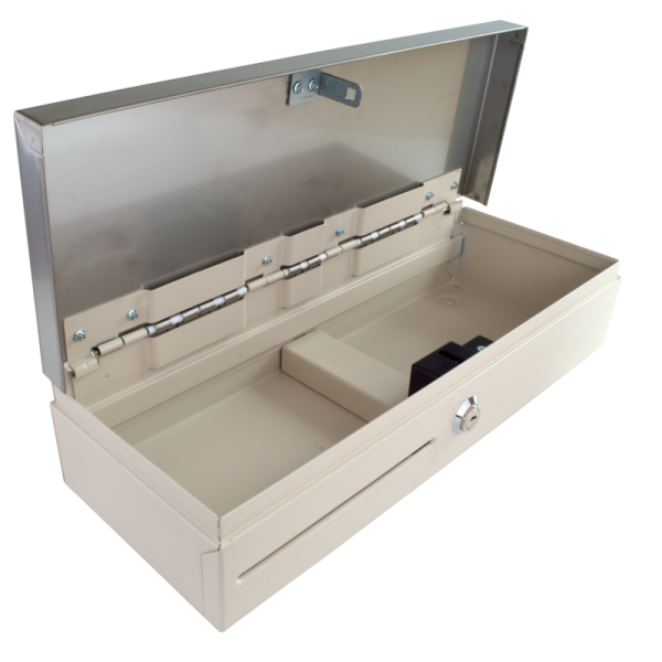 Pokladničná zásuvka flip-top FT-460C3 - s kab, biela 