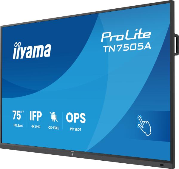 75" iiyama TN7505A-B1AG: IPS, 4K, no Android 