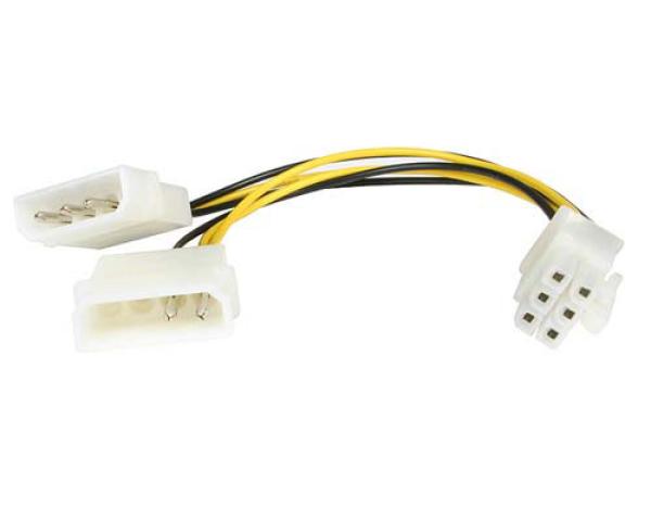 Redukcia napájacia 5.25" Molex-6 pin pre graf.karty