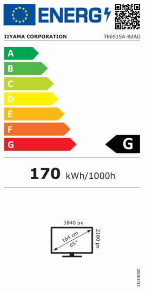 65" iiyama TE6515A-B2AG: VA, 4K, EDLÁ, NFC 