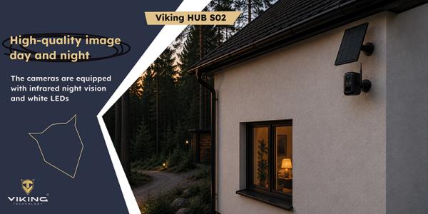 Set solárnych kamier Viking HUB S02/ 8000 mAh/ mobilné aplikácie/ outdoor 