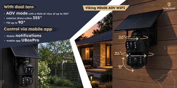 Solárna HD kamera Viking HDs06 AOV WiFi/ 20100 mAh/ mobilné aplikácie/ outdoor 