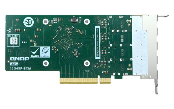 QNAP QXG-10G4SF-BCM, 4x10GbE SFP+, PCIe 4.0 x8 
