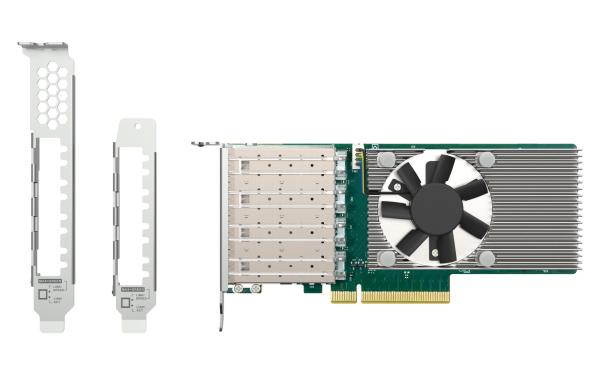 QNAP QXG-10G4SF-BCM, 4x10GbE SFP+, PCIe 4.0 x8 