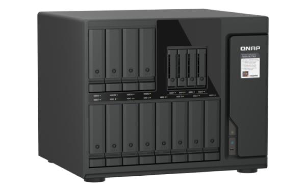 QNAP TVS-h1677AX-R5-16G (AMD Ryzen 5, ZFS, 16GB DDR5 RAM, 12x 3, 5" + 4x 2, 5", 2x 2, 5GbE, 2x 10GbE) 