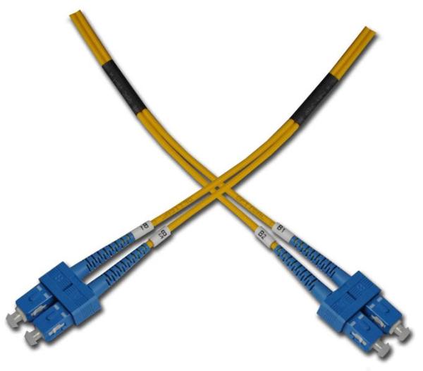 Optický patchkábel duplexný, SC-SC 9/ 125um SM 1m, OS2