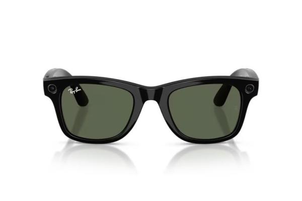 Meta Ray-Ban Gen2 Wayfarer, Black, G15 Green (Large) 