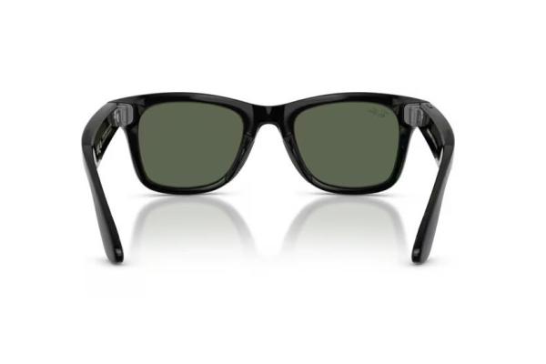 Meta Ray-Ban Gen2 Wayfarer, Black, G15 Green (Large) 